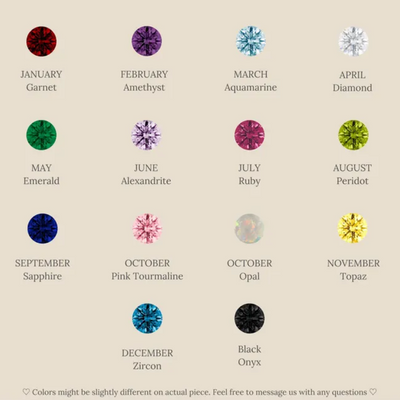 Women’s Personalised Interlocking Birthstone Necklace
