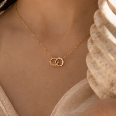 Women’s Sun and Moon Necklace