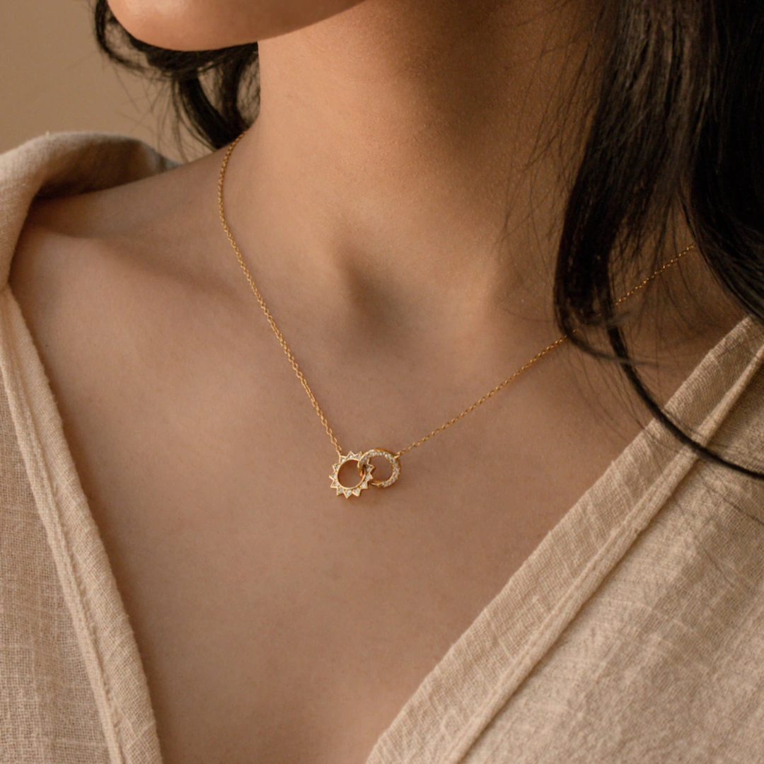 Women’s Sun and Moon Necklace