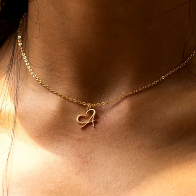 Women’s Personalised Heart Initial Necklace