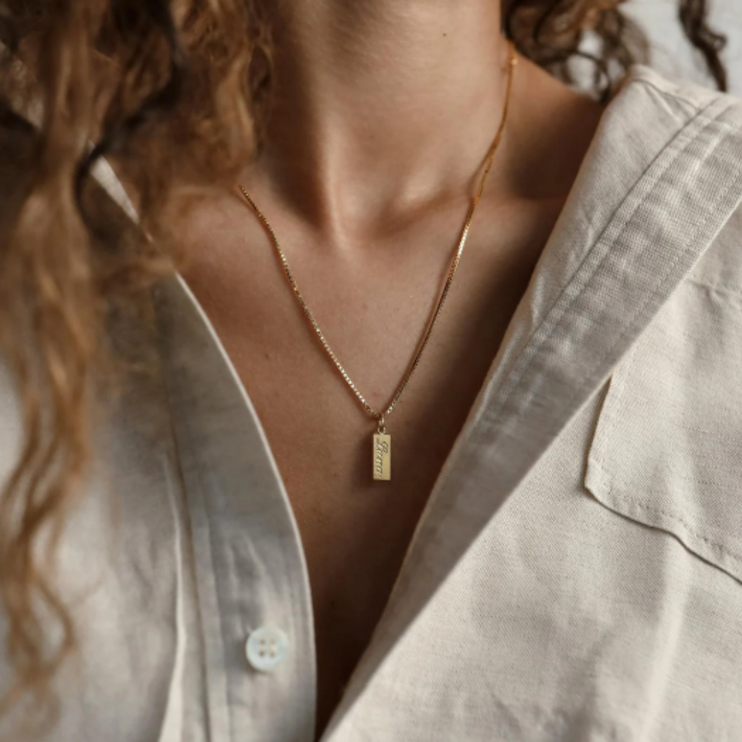 Women’s Personalised Name Tag Necklace