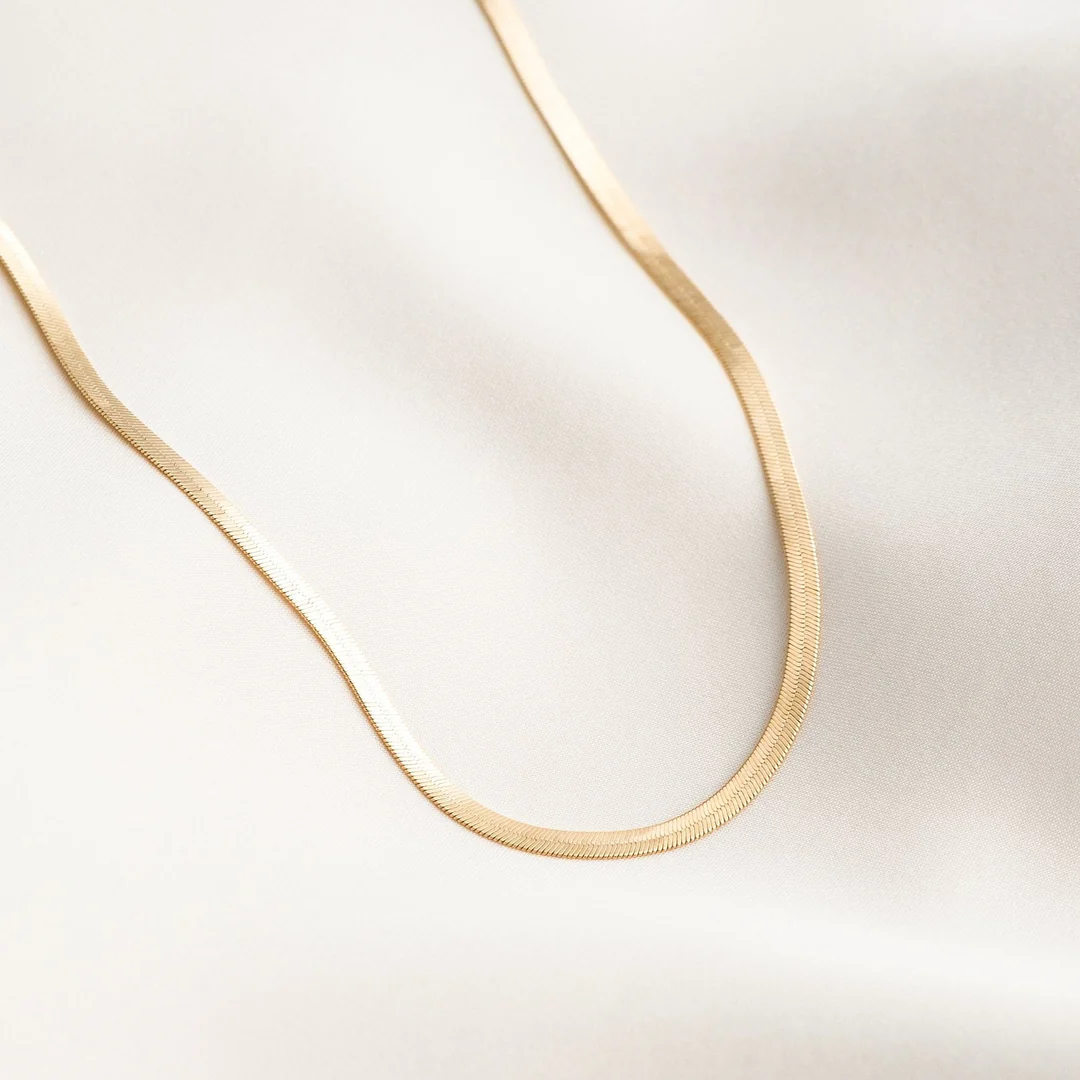 Women's 3mm Gold Filled Herringbone Necklace