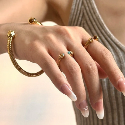 Women’s Gold Chain Bangle Bracelet