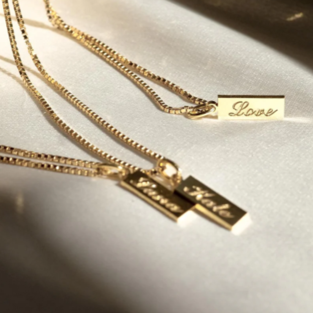 Women’s Personalised Name Tag Necklace