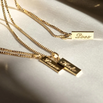 Women’s Personalised Name Tag Necklace