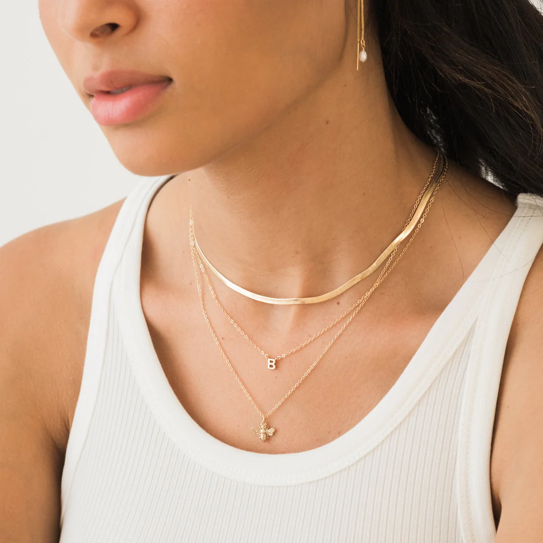 Women's 3mm Gold Filled Herringbone Necklace