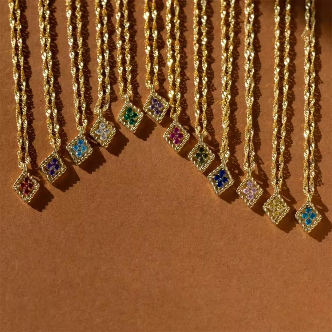 Women’s Personalised Birthstone Pendant Necklace