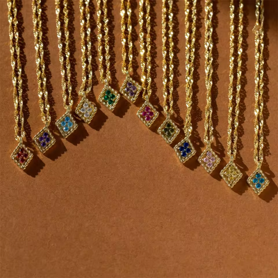 Women’s Personalised Birthstone Pendant Necklace
