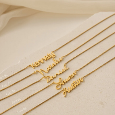 Women’s Personalised Box Chain Name Necklace