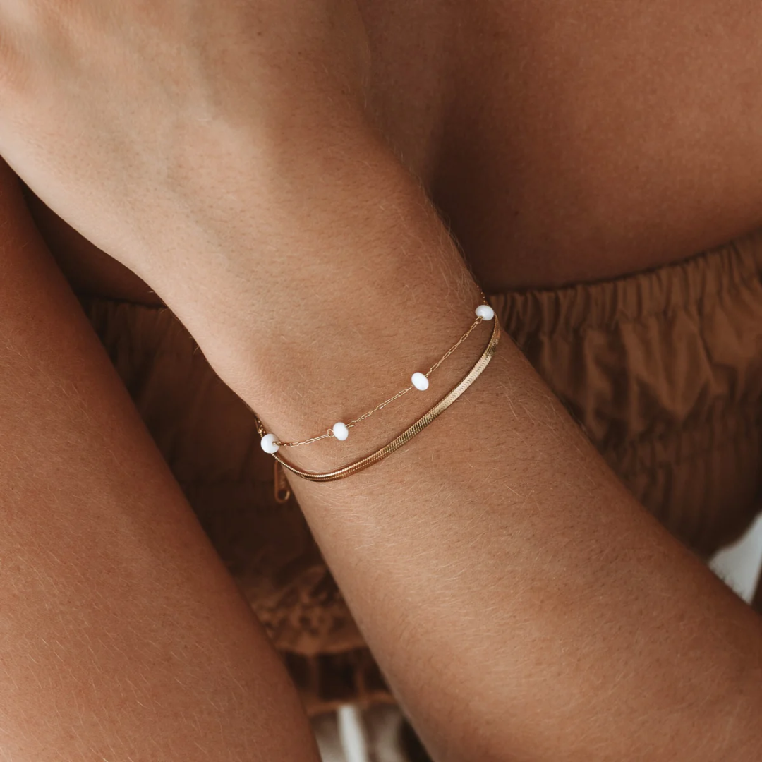 Women’s Herringbone Layered Bracelet