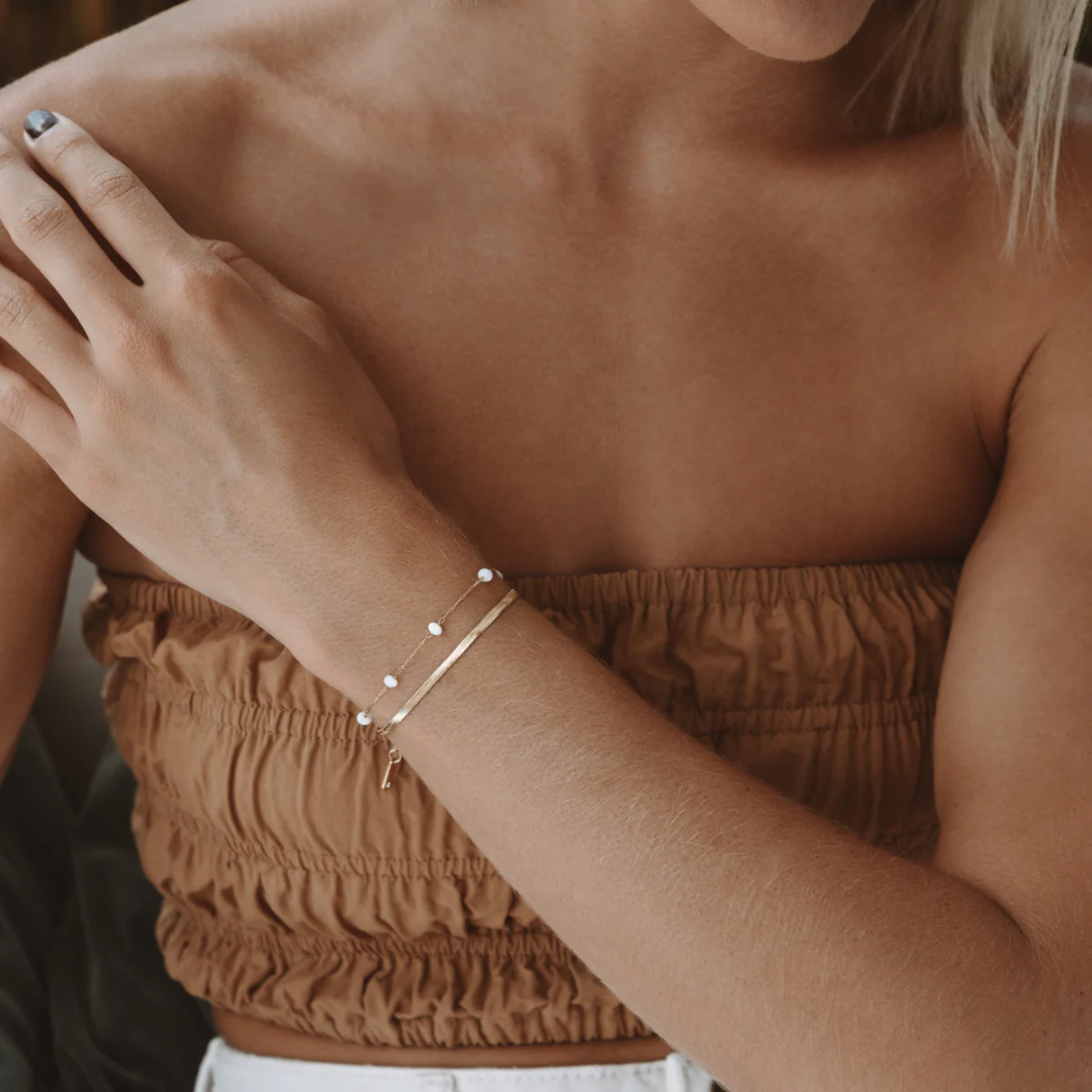 Women’s Herringbone Layered Bracelet