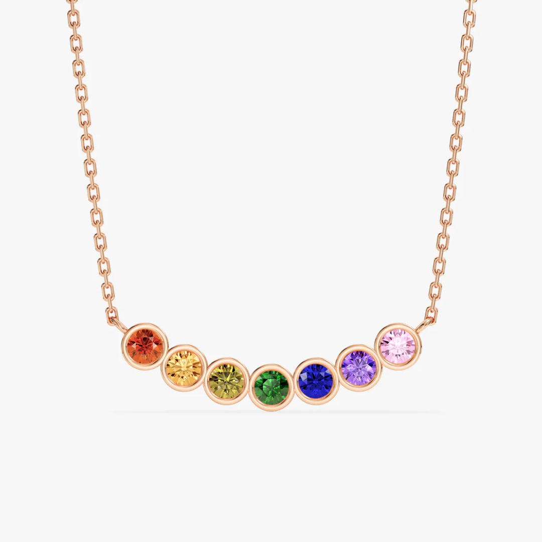 Women’s Personalised Birthstone Family Necklace