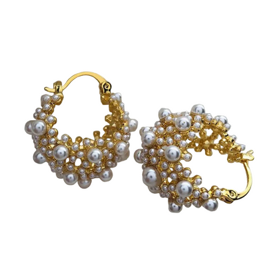 Women’s Pearl Hoop Earrings