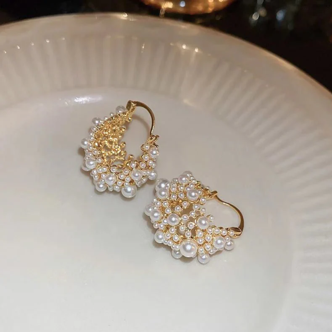 Women’s Pearl Hoop Earrings