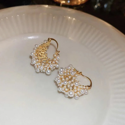 Women’s Pearl Hoop Earrings