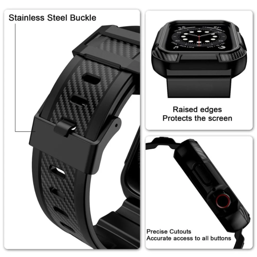 Unisex Rugged Smartwatch Strap with Case 42/44mm