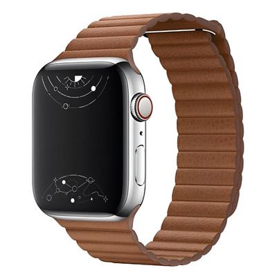 Unisex Magnetic Leather Smartwatch Band