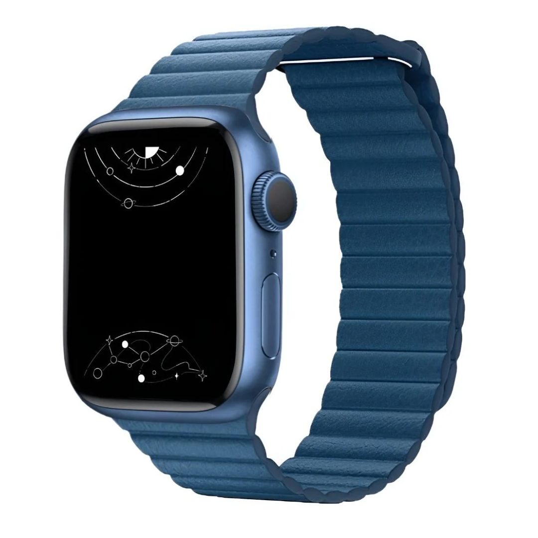 Unisex Magnetic Leather Smartwatch Band