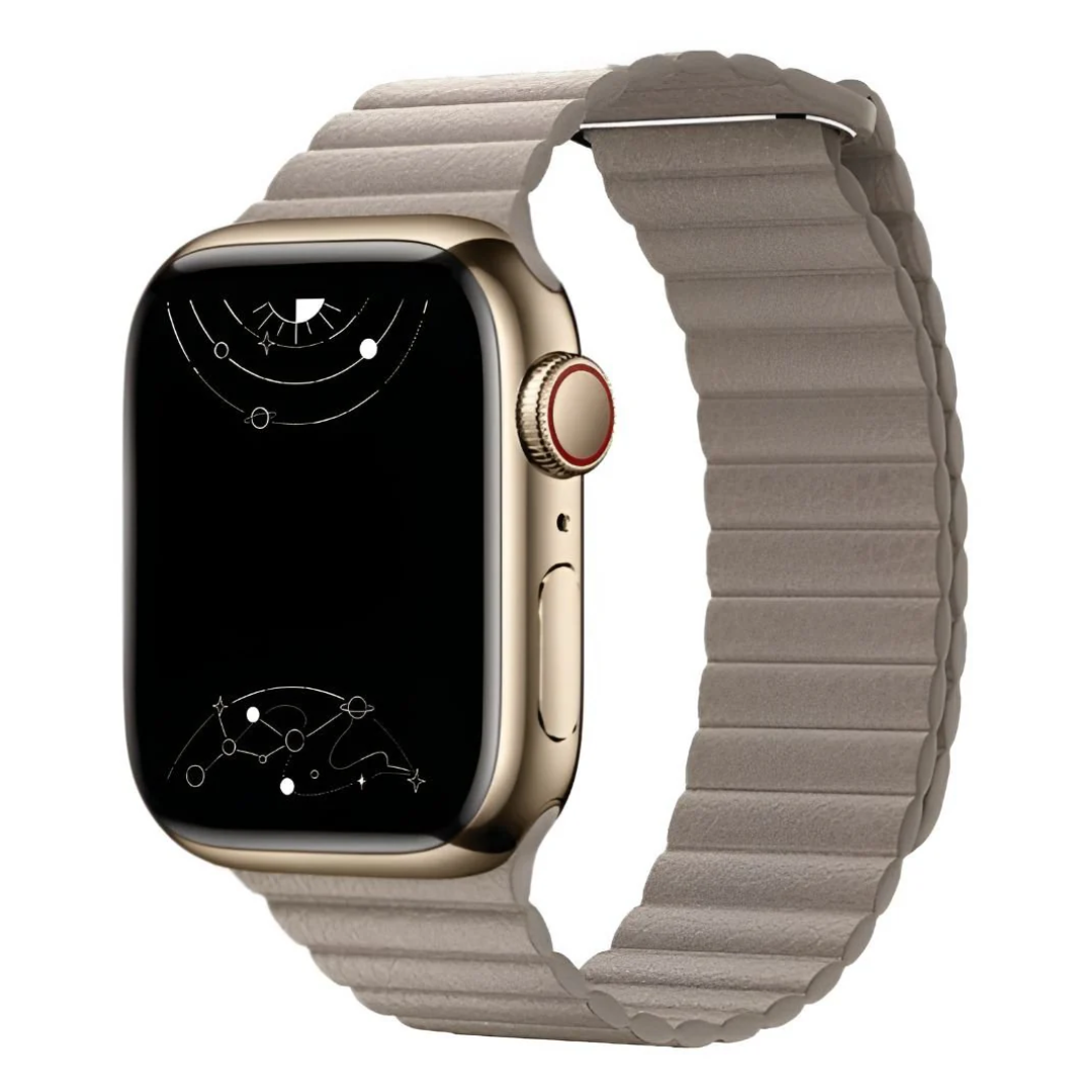 Unisex Magnetic Leather Smartwatch Band