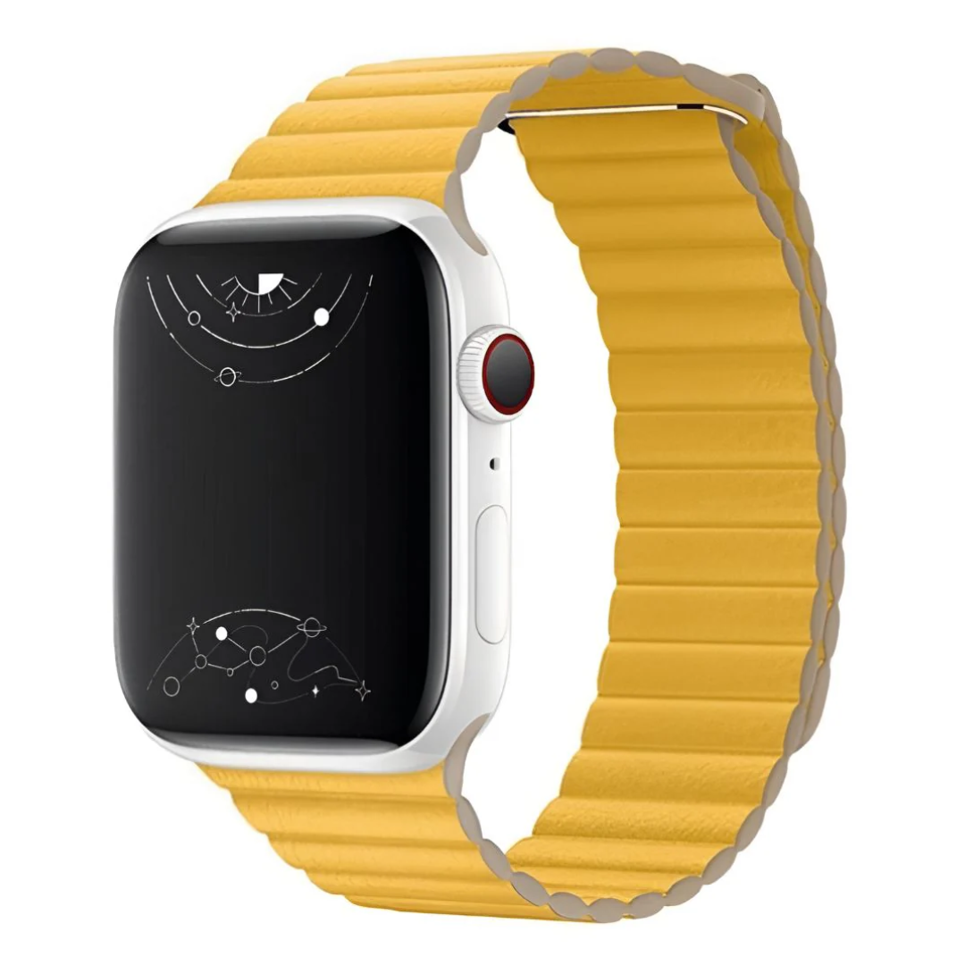Unisex Magnetic Leather Smartwatch Band