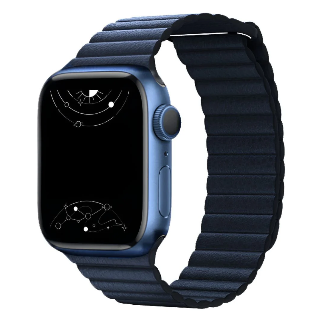Unisex Magnetic Leather Smartwatch Band