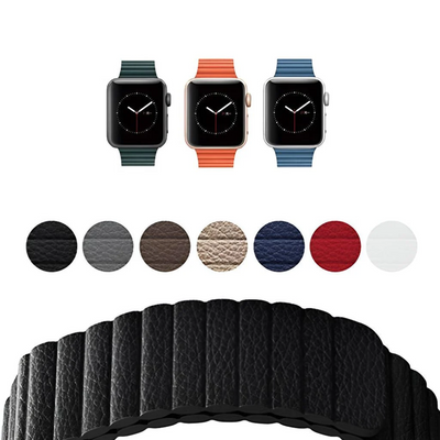 Unisex Magnetic Leather Smartwatch Band