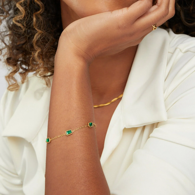 Women’s Emerald Link Bracelet