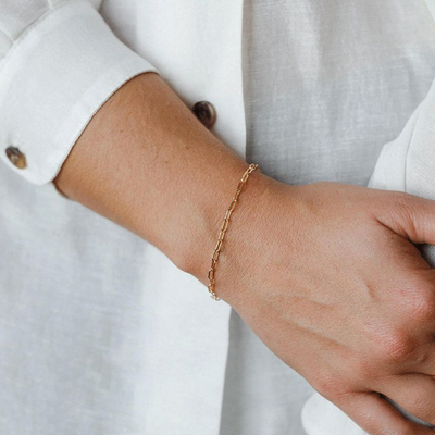 Women’s Paperclip Link Chain Bracelet