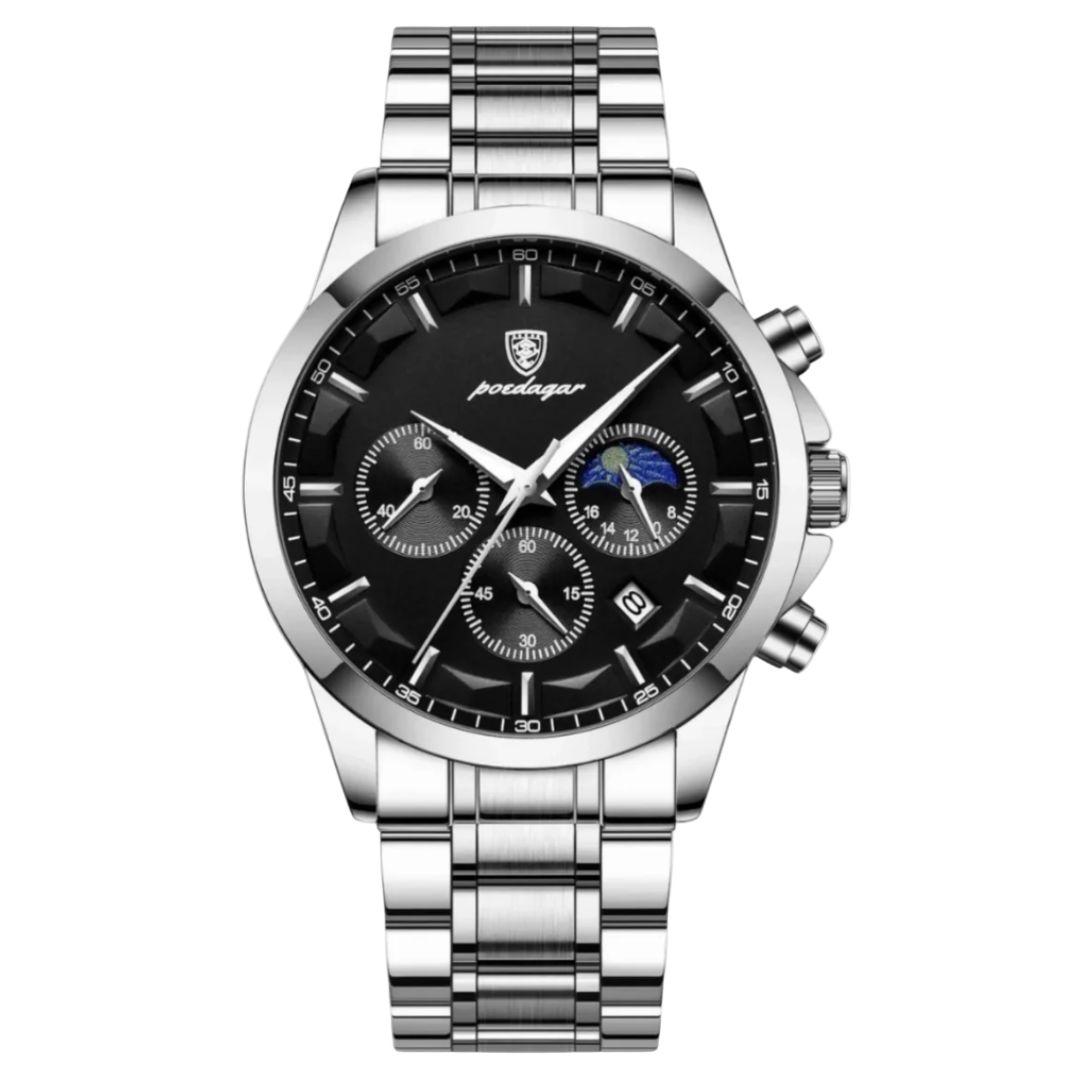 Men’s Stainless Steel Bracelet Watch | Obsidian Harbor