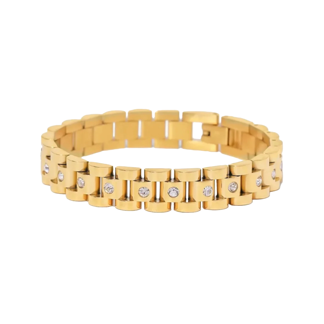 Women’s Diamond Watchband Chain Bracelet