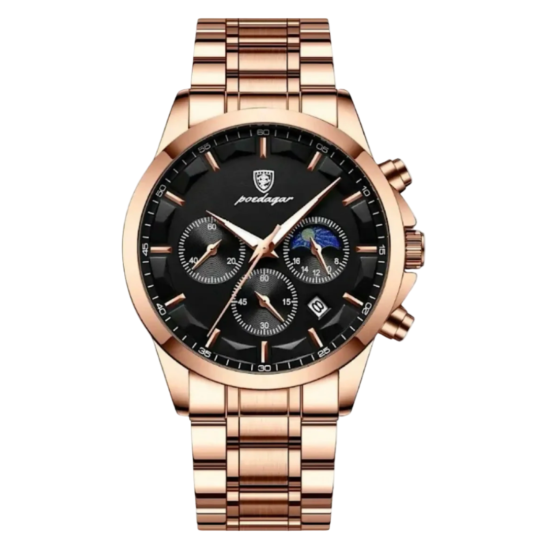 Men’s Stainless Steel Bracelet Watch | Obsidian Harbor