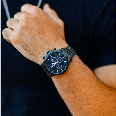 Men’s Stainless Steel Bracelet Watch | Obsidian Harbor