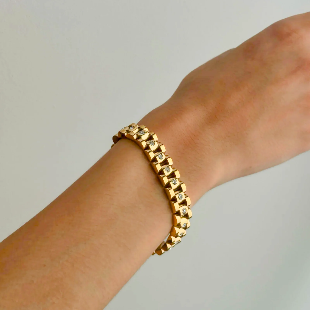 Women’s Diamond Watchband Chain Bracelet