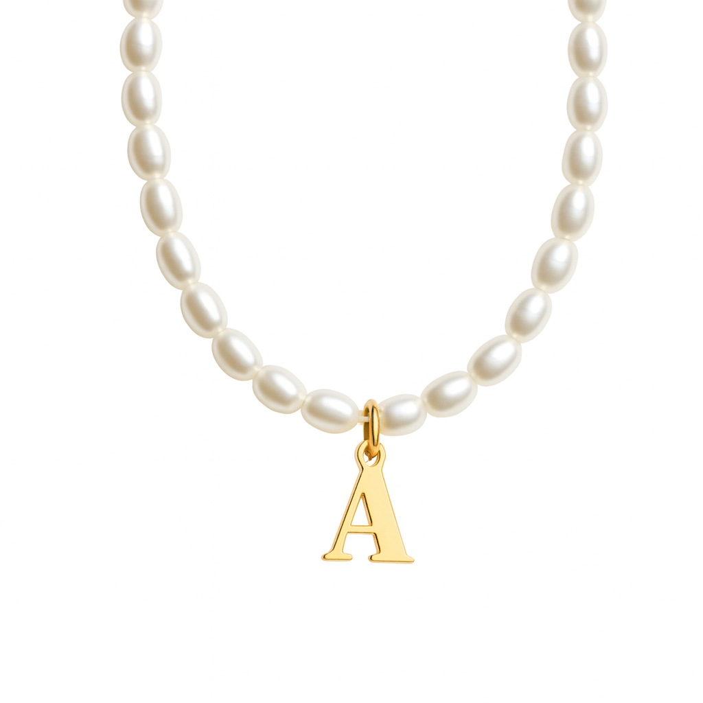 Women’s Personalised Pearl Initial Necklace