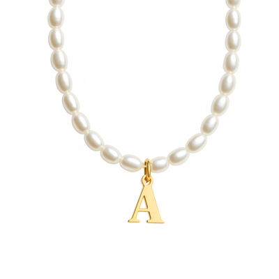 Women’s Personalised Pearl Initial Necklace