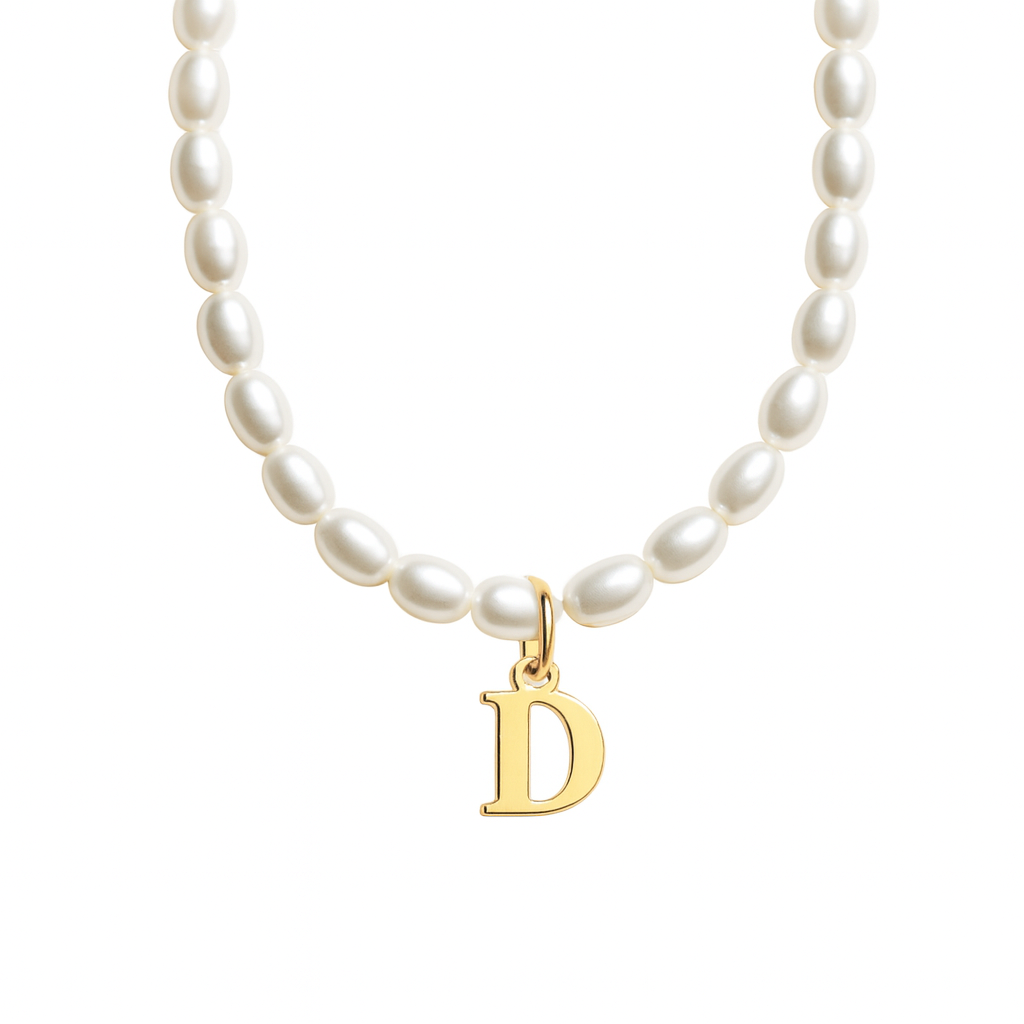 Women’s Personalised Pearl Initial Necklace