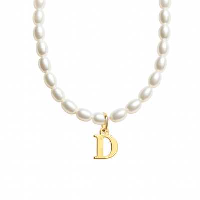 Women’s Personalised Pearl Initial Necklace
