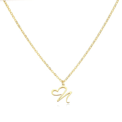 Women’s Personalised Heart Initial Necklace