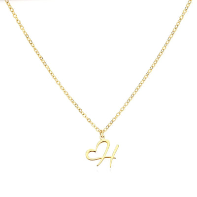 Women’s Personalised Heart Initial Necklace