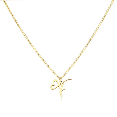 Women’s Personalised Heart Initial Necklace