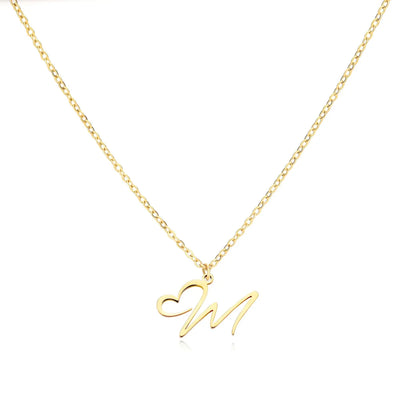 Women’s Personalised Heart Initial Necklace