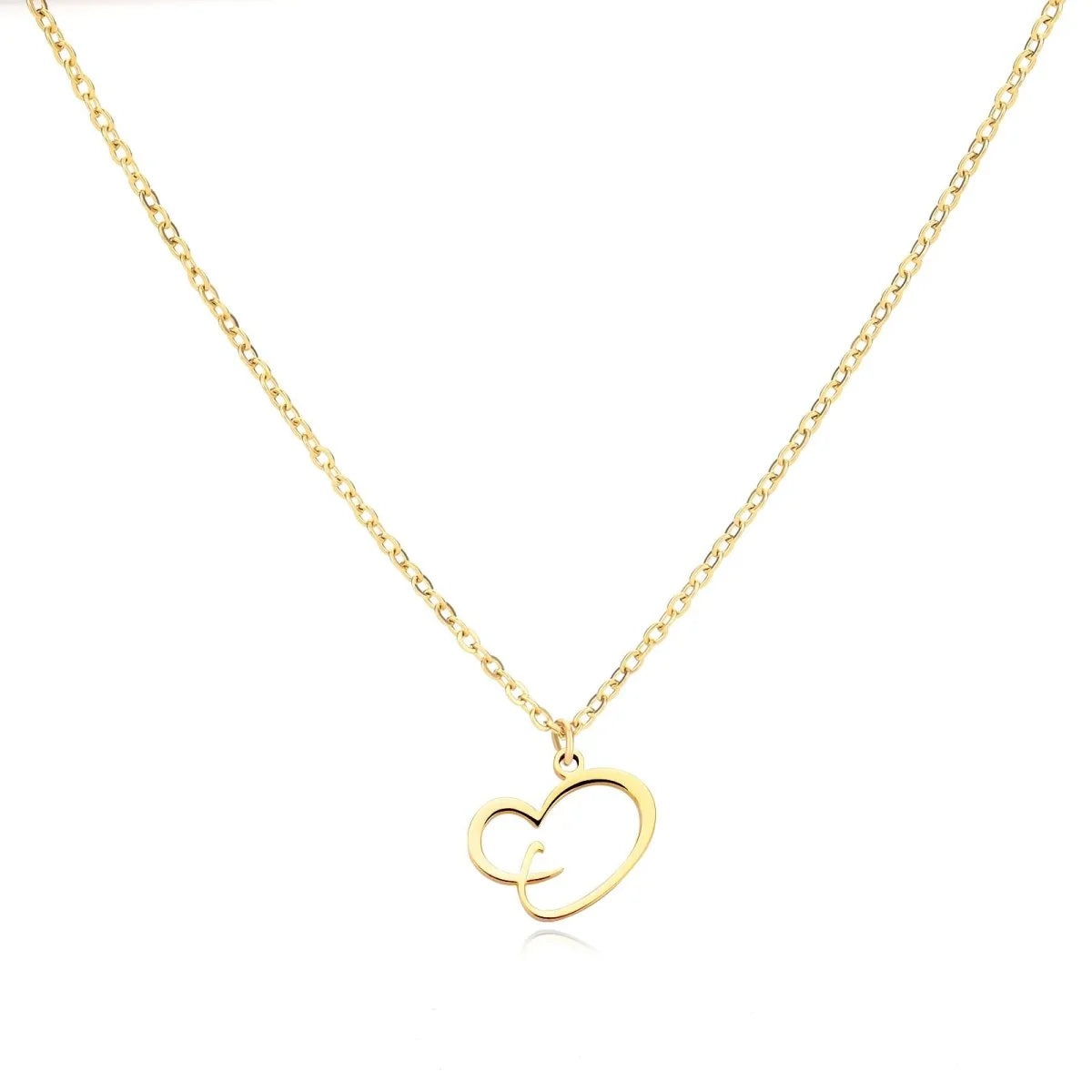Women’s Personalised Heart Initial Necklace