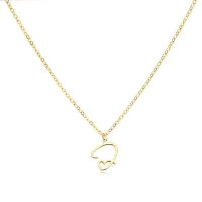 Women’s Personalised Heart Initial Necklace