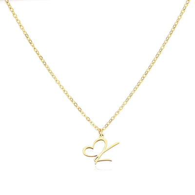Women’s Personalised Heart Initial Necklace