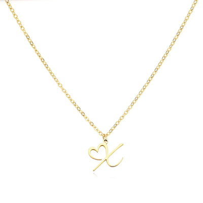 Women’s Personalised Heart Initial Necklace