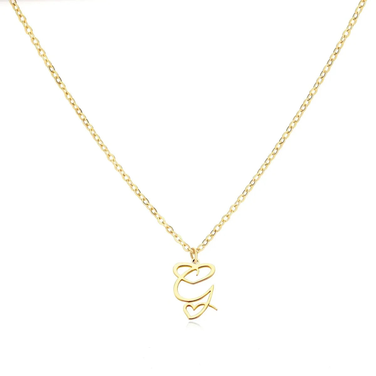 Women’s Personalised Heart Initial Necklace