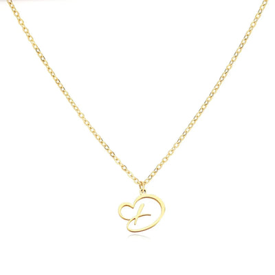 Women’s Personalised Heart Initial Necklace