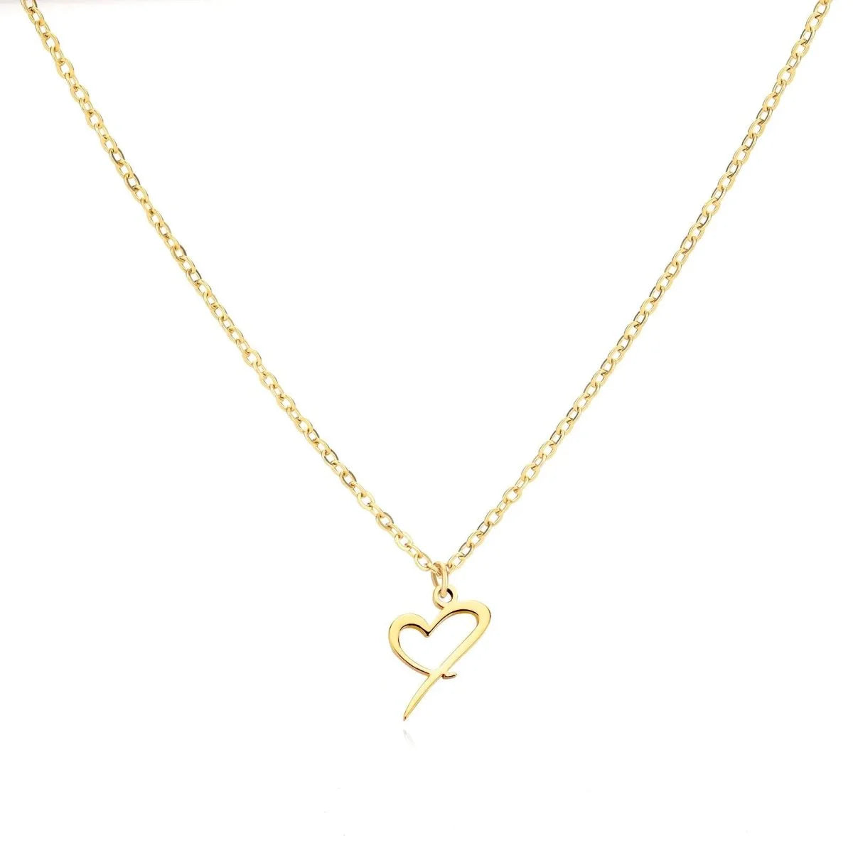 Women’s Personalised Heart Initial Necklace
