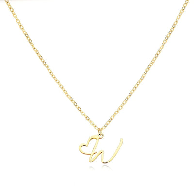 Women’s Personalised Heart Initial Necklace