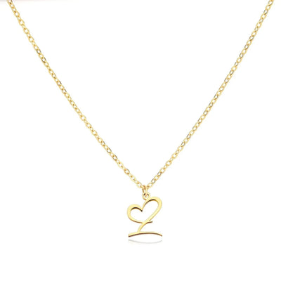 Women’s Personalised Heart Initial Necklace